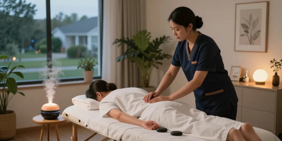 Experience 출장안마 with a tranquil home service, enhancing relaxation in a peaceful setting.