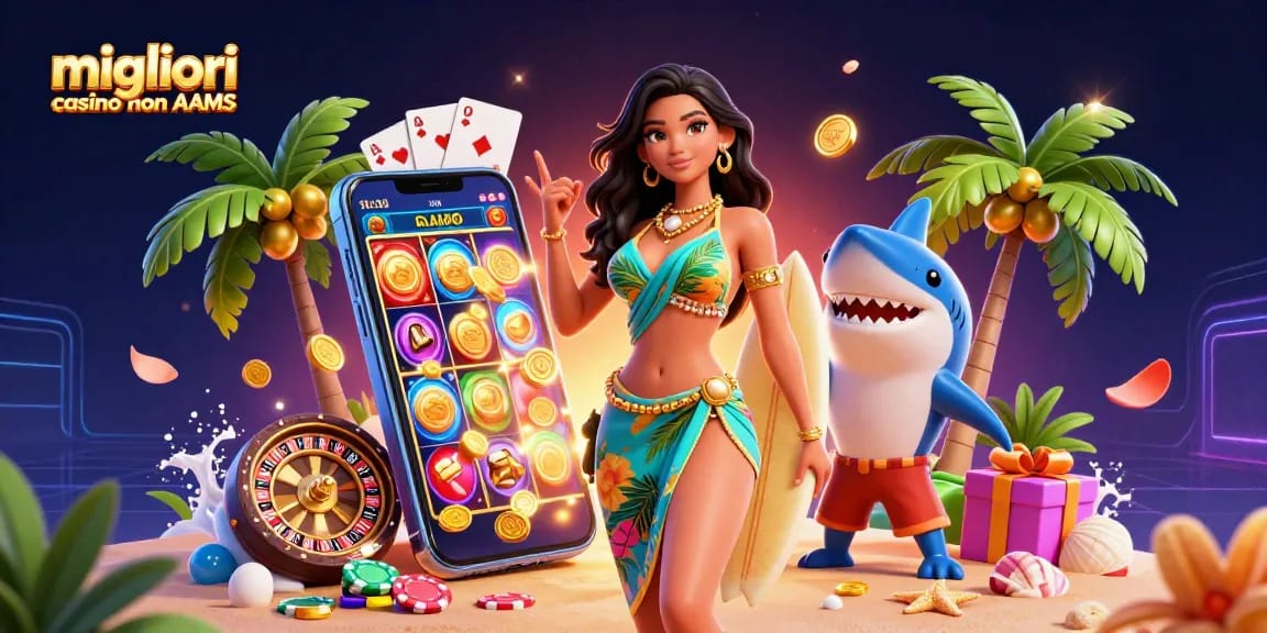 Fai girare i rulli nei migliori casino non AAMS con personaggi 3D vivaci e elementi di gioco dinamici.
