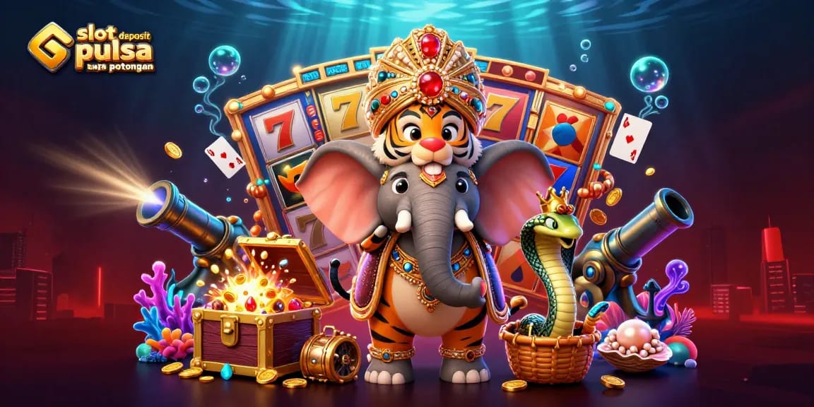 Menangkan cuan di slot deposit pulsa tanpa potongan dengan karakter menarik dan elemen judi.