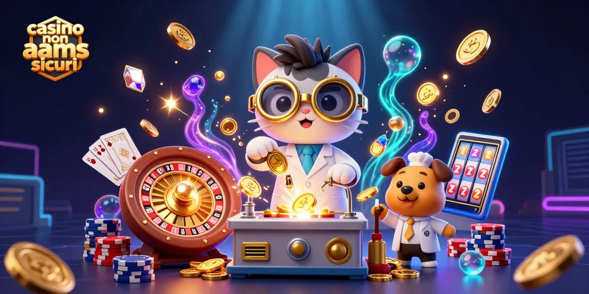 Esplora i migliori casino non aams sicuri con questa vivace illustrazione ricca di dettagli e colore.