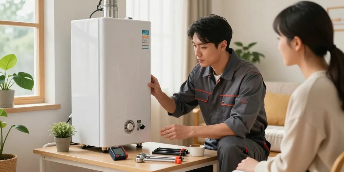 Expert boiler installation belfast service in a cozy home setting.