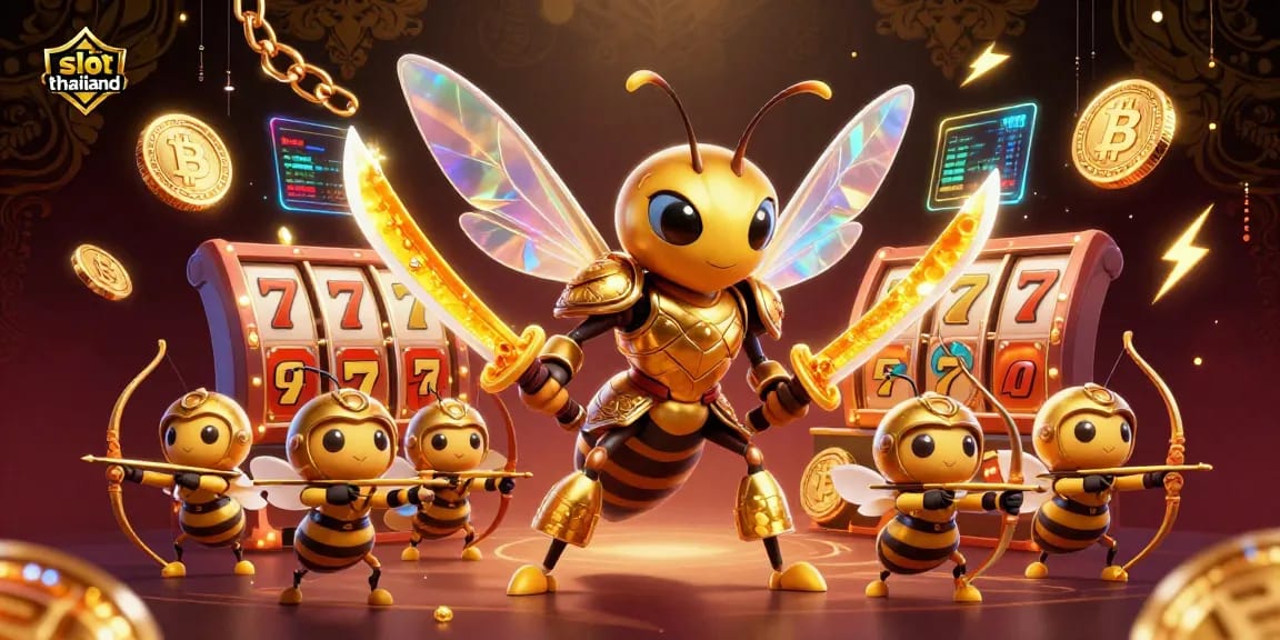 Engage with slot thailand and win big with a dynamic scene of characters and vibrant casino elements.