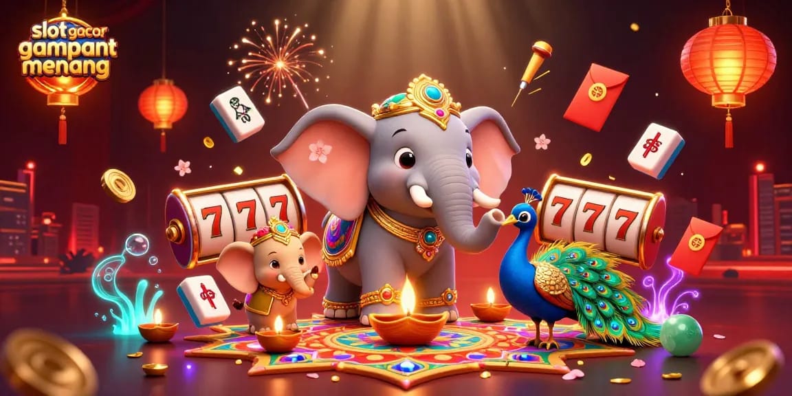 Spin the reels for slot gacor gampang menang excitement with vibrant casino-themed illustration.