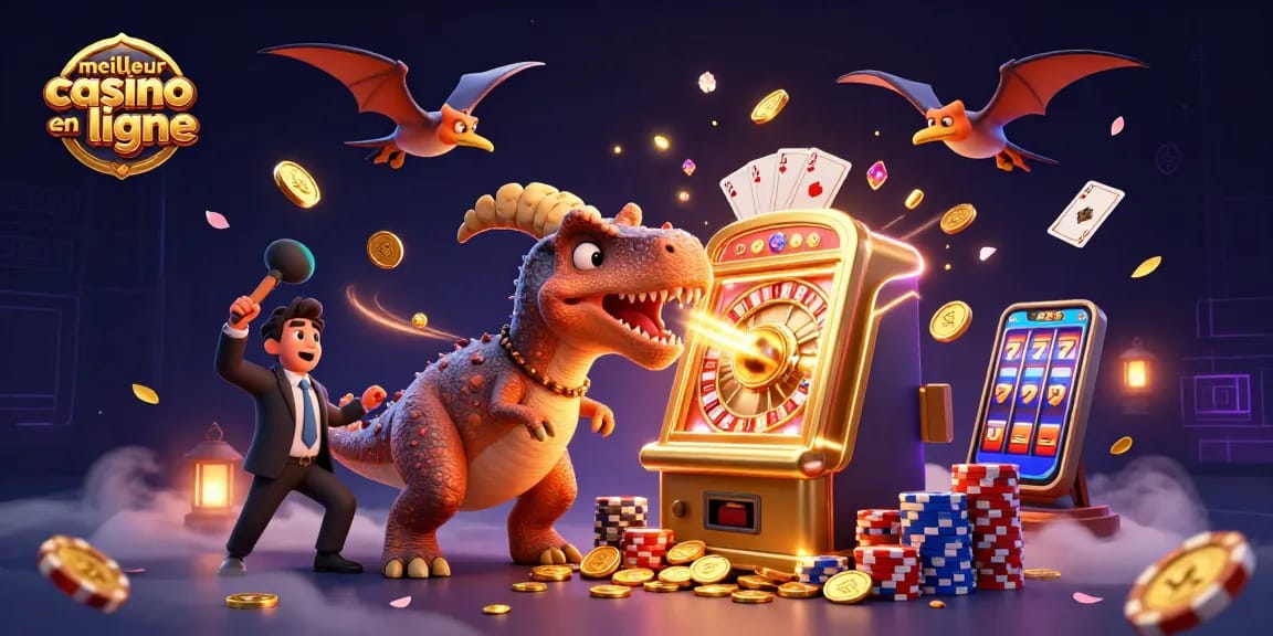 Profitez du meilleur casino en ligne avec cette illustration captivante de jeux et gains