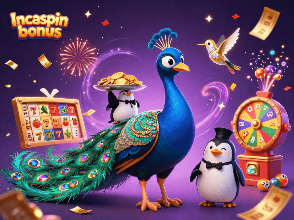 Experience exciting winning opportunities with Incaspin bonus featuring animated slots and vibrant characters.