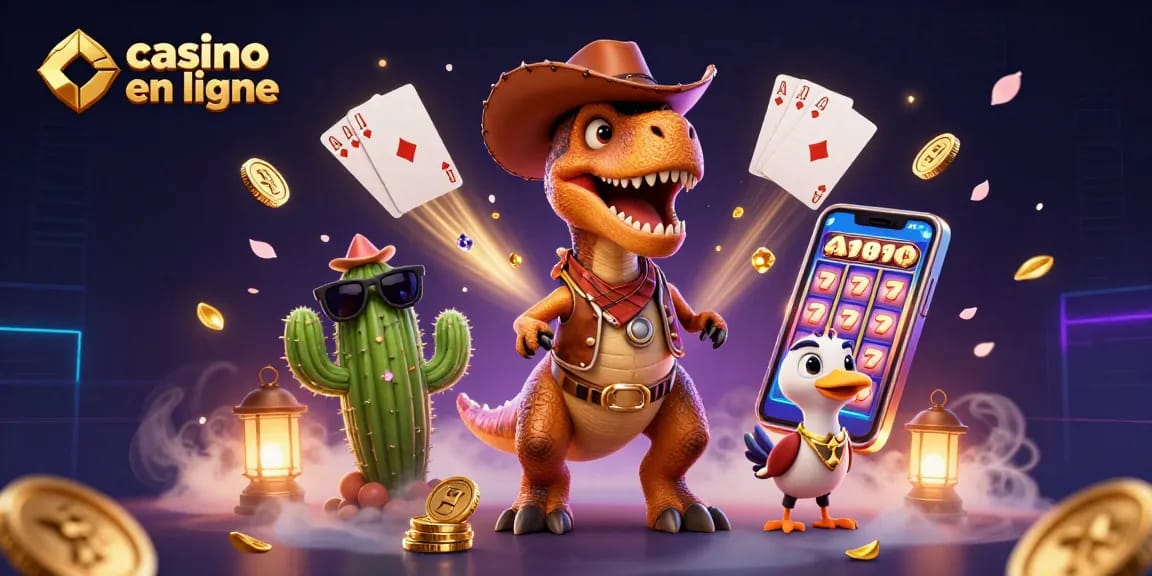 Gagnez aux jeux de casino en ligne avec des illustrations 3D captivantes et des éléments amusants.