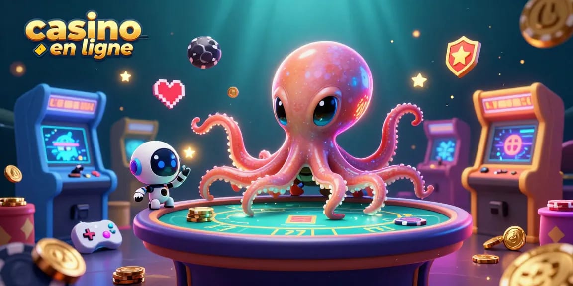 Jouez au casino en ligne avec notre octopus extraterrestre tout en cherchant le jackpot.