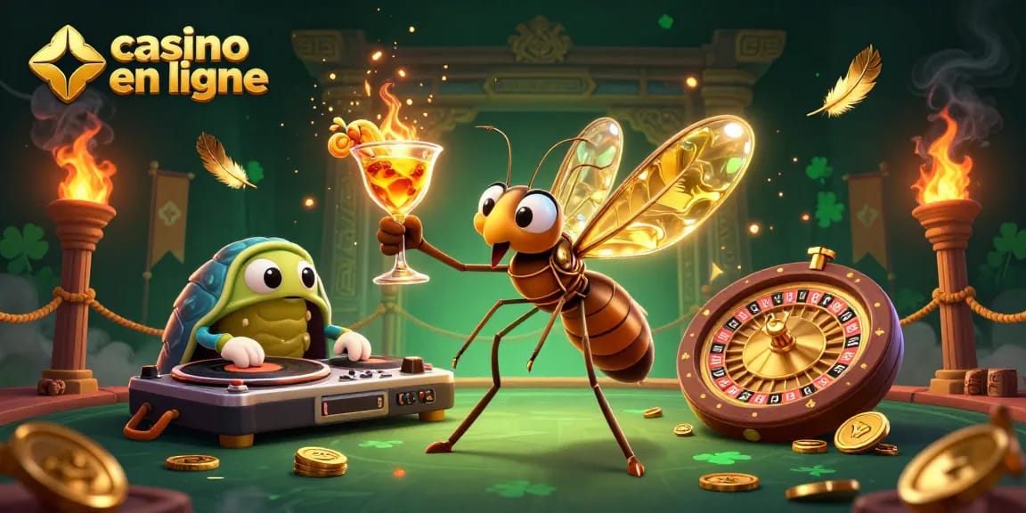 Profitez de l'animation d'un casino en ligne avec des personnages uniques et des éléments captivants.