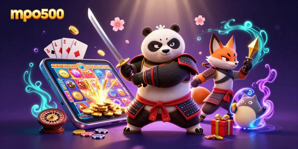 Experience the thrill of mpo500 gaming with dynamic characters and vibrant casino elements.