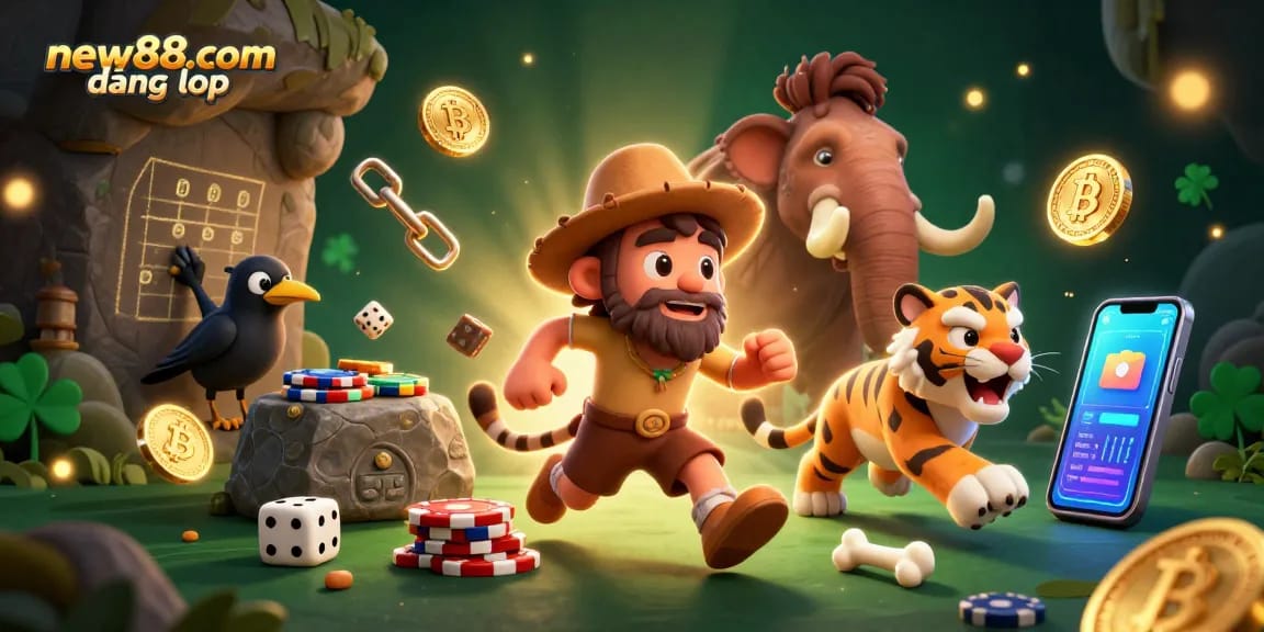 Experience new88.com đăng nhập with thrilling casino adventures featuring vibrant characters and animated gaming elements.