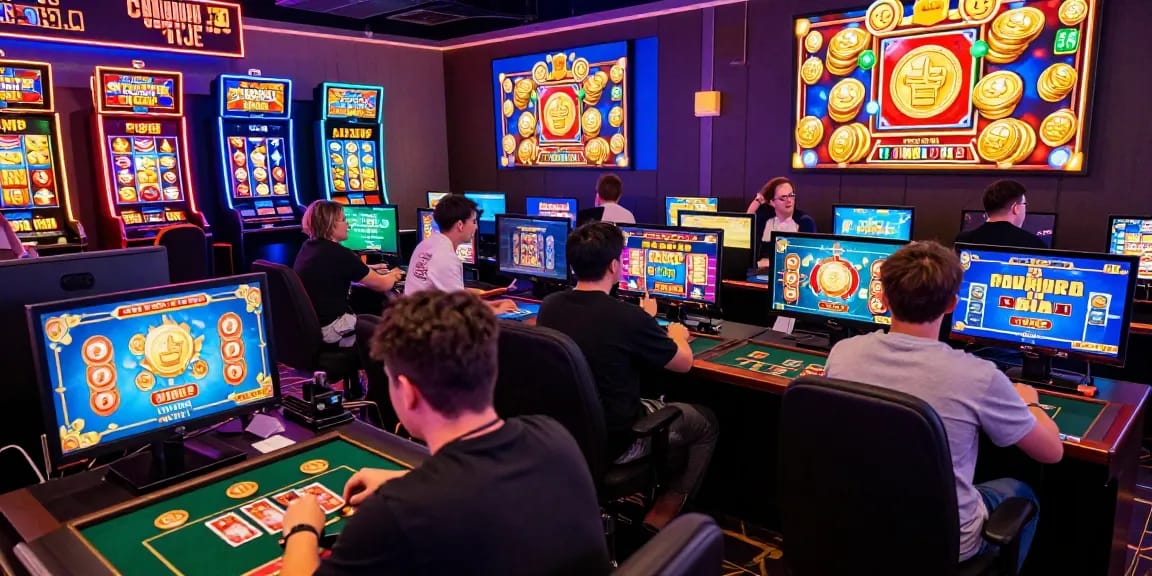 Exciting online gaming experience with players engaged in 68 game bài at a vibrant virtual casino.