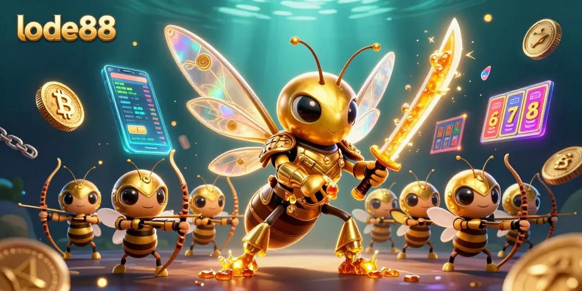 Join the excitement at lode88 with our vibrant slot-themed 3D illustration!