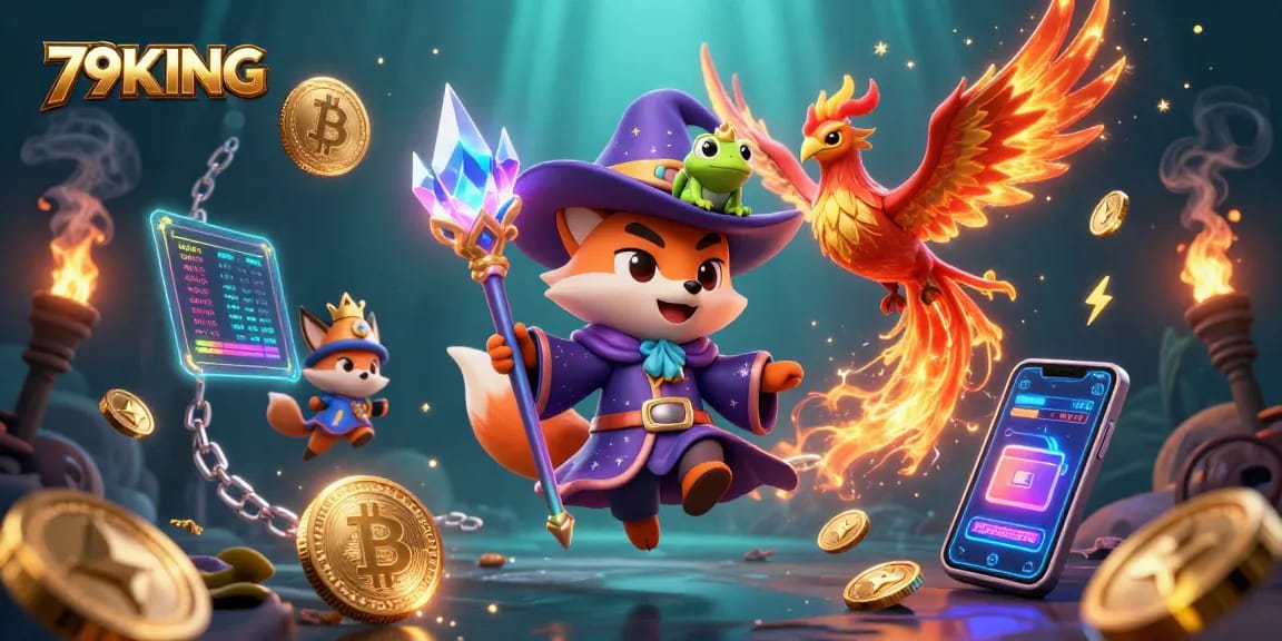 Spin into action at 79KING with thrilling 3D casino games and vibrant crypto elements.