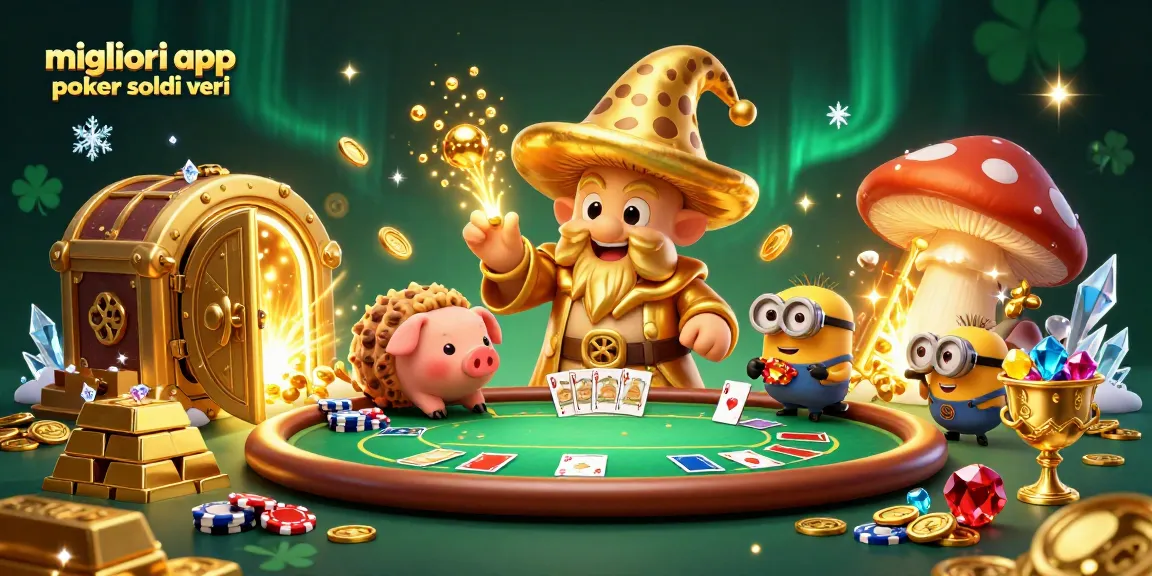 Giocare sulle migliori app poker soldi veri con un mago e minions tra tesori scintillanti.