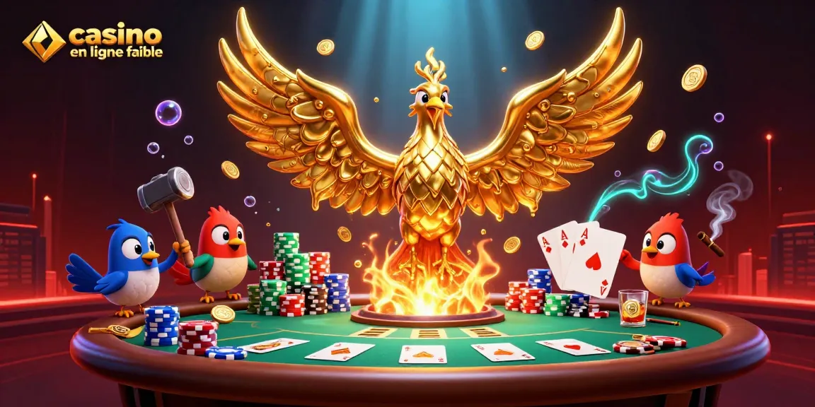 Jouer sur un casino en ligne fiable avec des éléments de poker et des personnages en 3D fusionnés dans un décor éclatant.