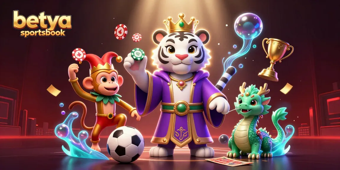 Engage in thrilling bets at betya sportsbook with vibrant characters and dynamic gaming elements.