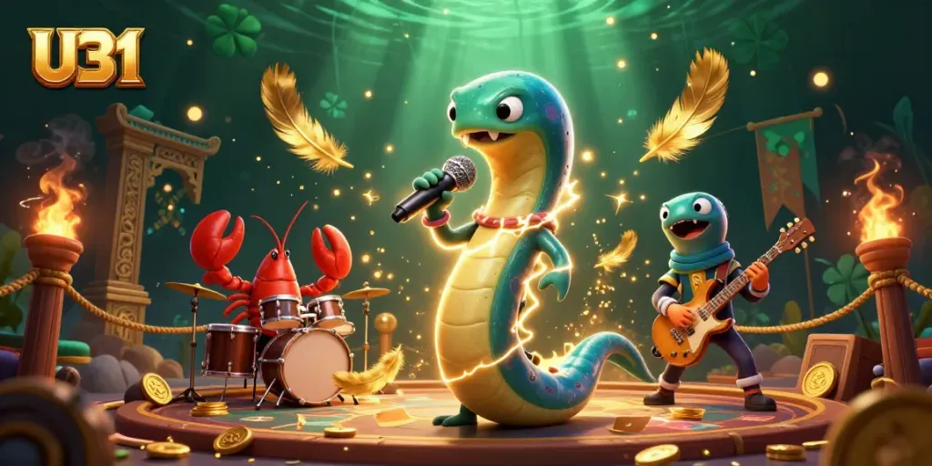 Experience thrilling gameplay with U31 at an underwater casino featuring vibrant characters and game elements.
