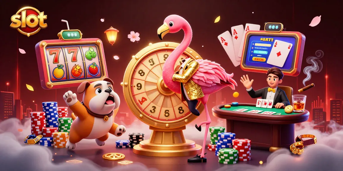 Permainan slot yang seru dengan simbol keberuntungan dan hadiah besar dalam ilustrasi 3D yang menakjubkan.