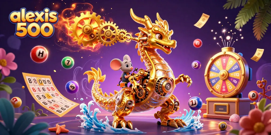 Experience the thrill of alexis 500 while playing with colorful lottery elements in a vibrant casino atmosphere.