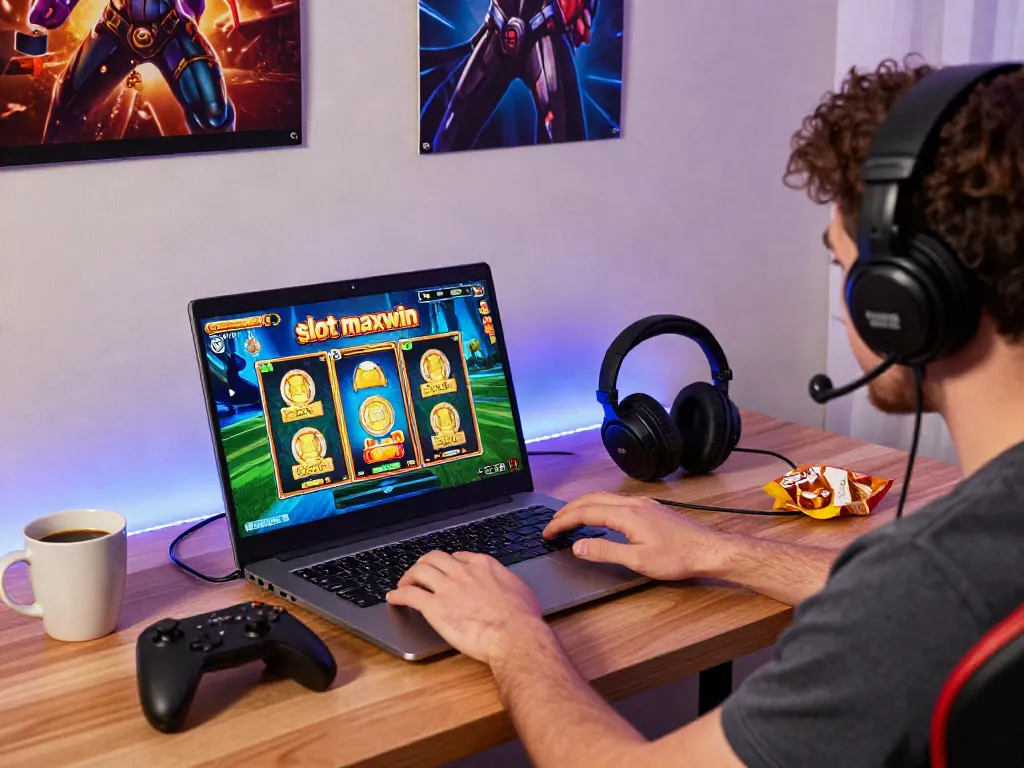 Experience the excitement of slot maxwin gameplay in a vibrant online gaming setup.