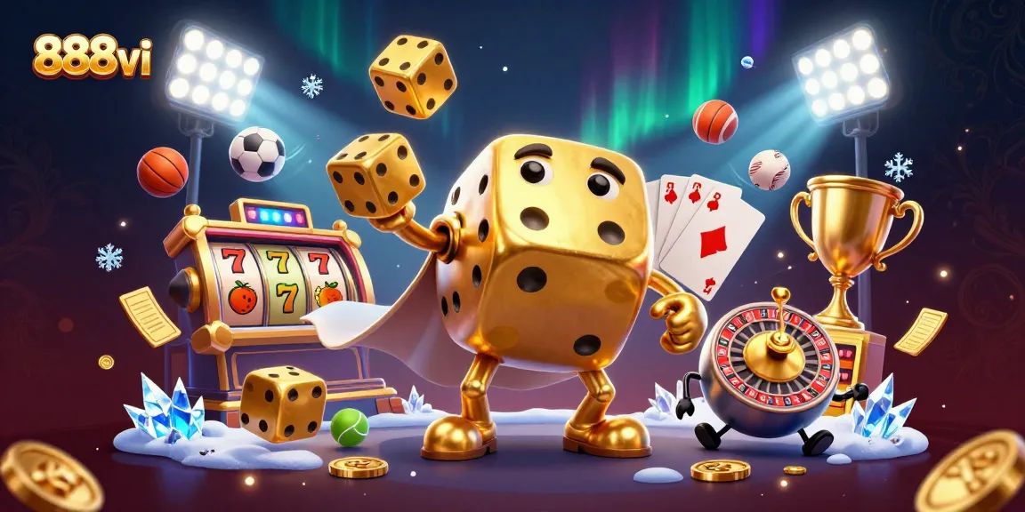 Engage with 888vi by experiencing fun with a gold-dice golem juggler and slot games!
