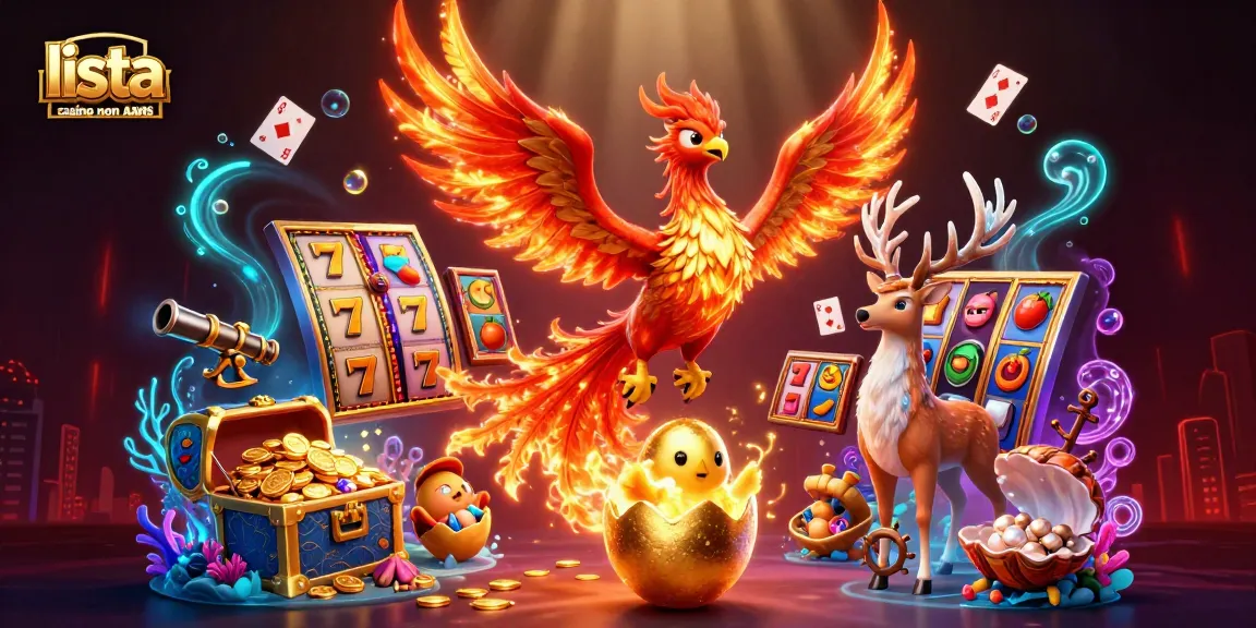 In Questa Illustrazione Di Un Casinò, La Lista Casino Online Non AAMS È Immersa Tra Simboli E Atmosfera Luminescenti.