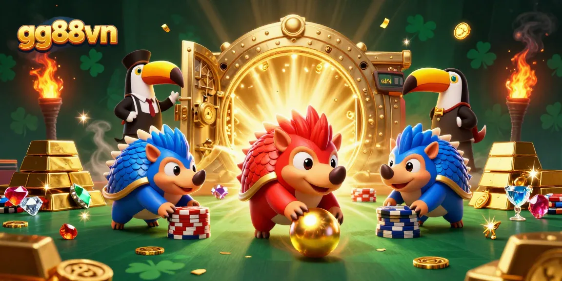 Engage with gg88vn by bowling through poker chips in a vibrant gaming scene.