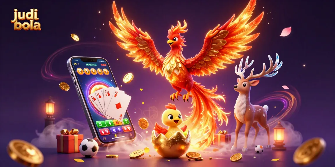 Bet on judi bola with vivid characters and dynamic sports betting elements in this alluring illustration.