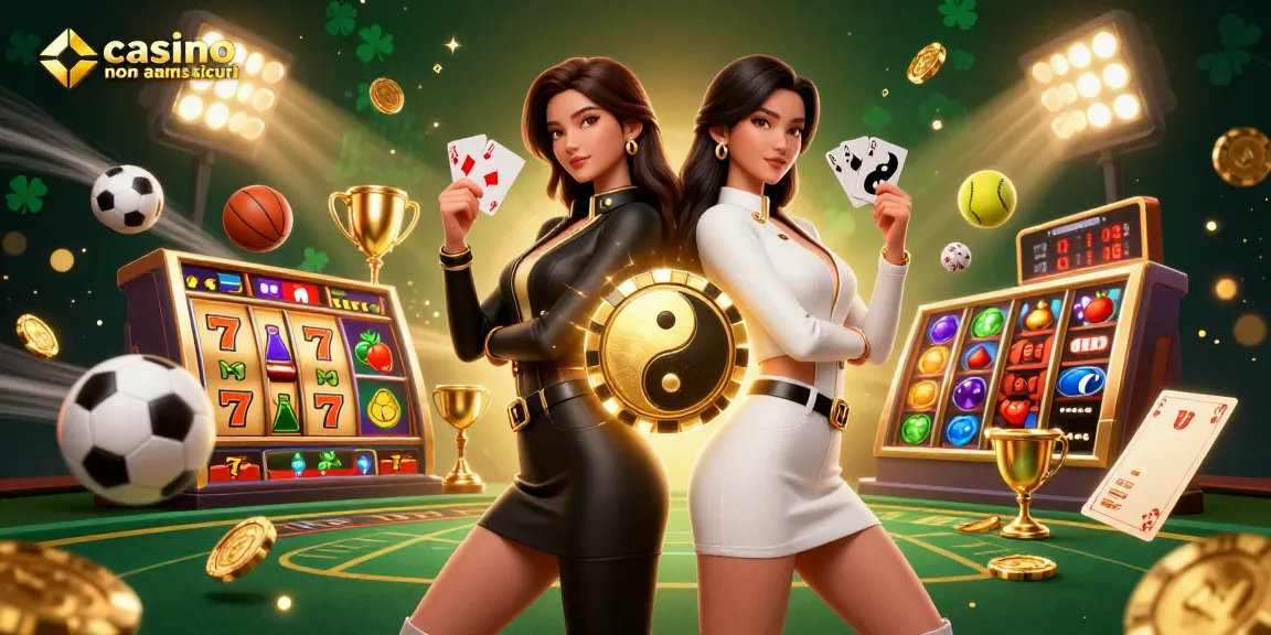 Unisciti all'azione nei casino non aams sicuri con due giocatrici di poker asiatiche, elementi sportivi dinamici ed emozione del casinò.