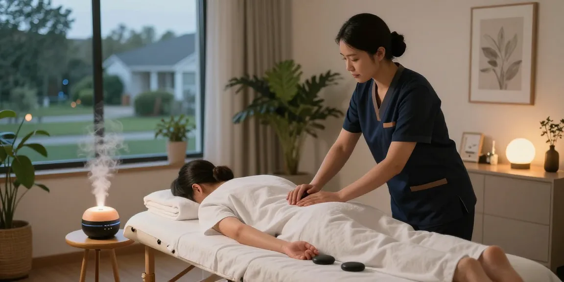 Experience 출장안마 with a tranquil home service, enhancing relaxation in a peaceful setting.