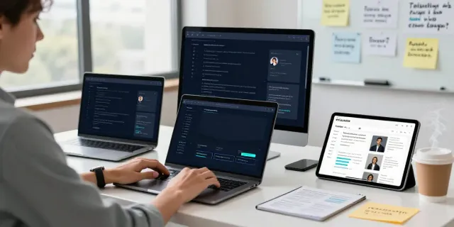 AI generated X posts production in a modern digital workspace with a focus on collaboration and creativity.