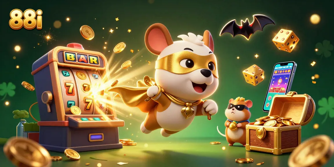 Engage with 88i’s thrilling online casino experience by flying with the superhero dog amidst a jackpot explosion.