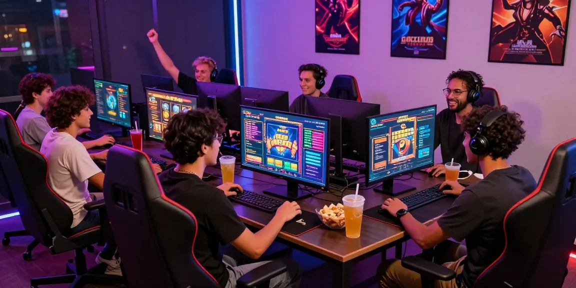 Permainan slot gacor yang seru bersama teman di ruang gaming modern.