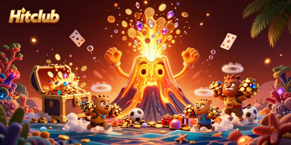 Hitclub offers thrilling gaming experiences with vibrant visuals in a dynamic casino scene.