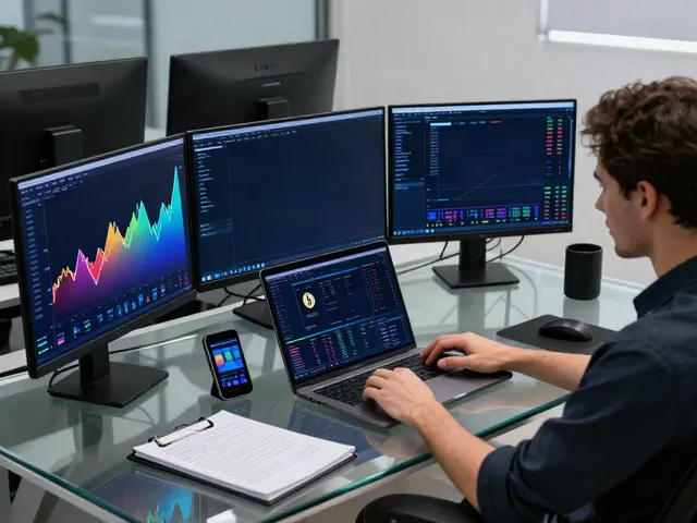 Futures API visualization for real-time trading in a secure digital environment.