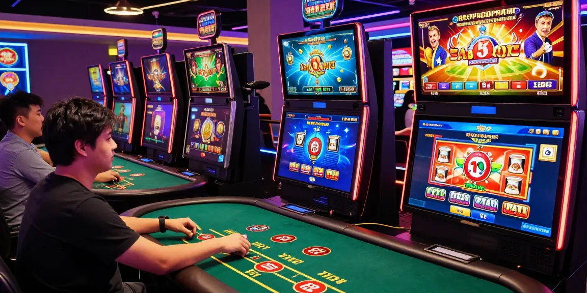 Engaging online gaming scene at 鉅城娛樂城 featuring players enjoying live dealer games and slots with vibrant graphics.