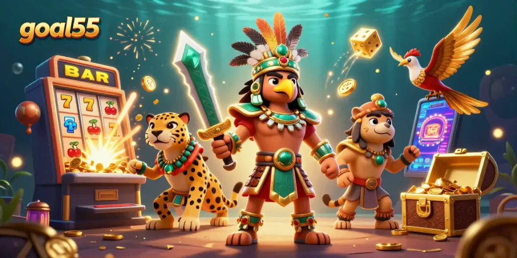 Menangkan jackpot dengan goal55 di mesin slot 3D yang mengesankan dan karakter bertema Aztec.