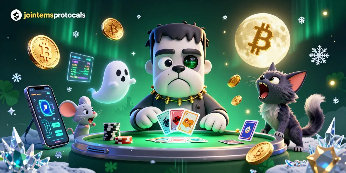 Monster bulldog Frankenstein di situs jointemsprotocols menghibur pemain sambil menangani kartu dan koin kripto