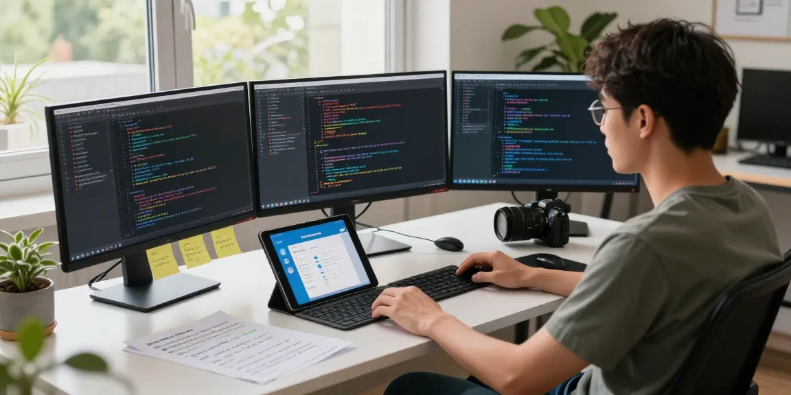 Seamless workspace for creating telegram china bots, showcasing coding, teamwork, and tech innovation.