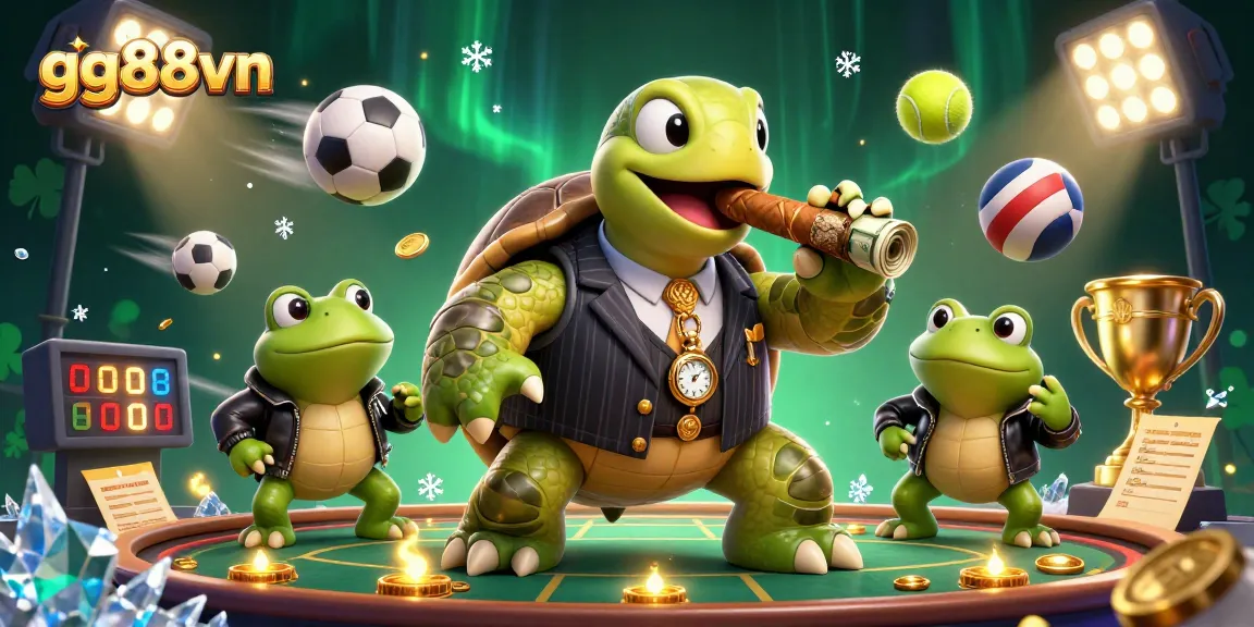 Immerse in the action at gg88vn with a vibrant 3D cartoon illustration of casino characters and dynamic gaming elements.