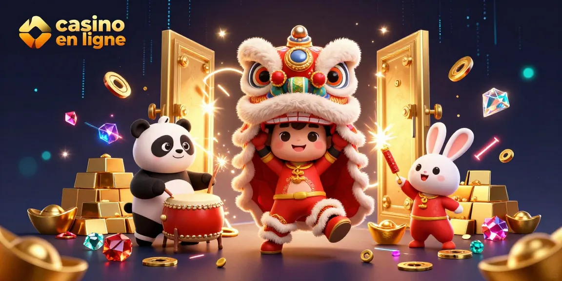 Vivez une action de jeu vibrante dans notre casino en ligne avec des personnages animés dynamiques et des trésors.