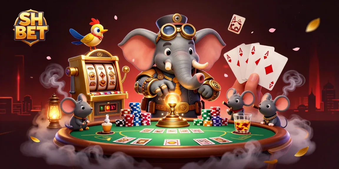 Experience thrilling moments with SH BET at a vibrant casino scene featuring incredible characters.