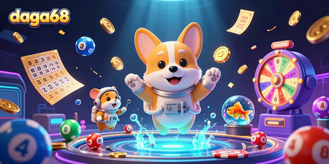 Bet on daga68 with interactive elements in a vibrant casino scene featuring imaginative characters.