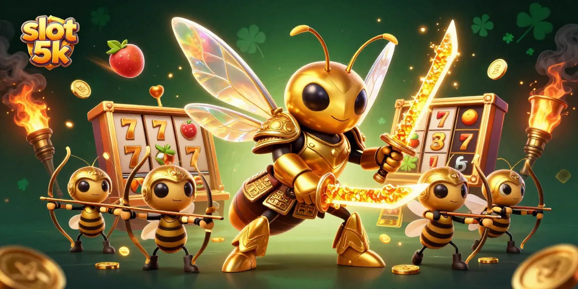 Play exciting slot 5k games with vibrant characters and dynamic casino elements in a captivating scene.