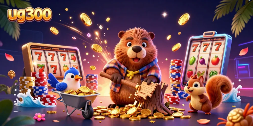 Menangkan koin emas di permainan slot dengan ug300 dan teman yang mengumpulkan koin.