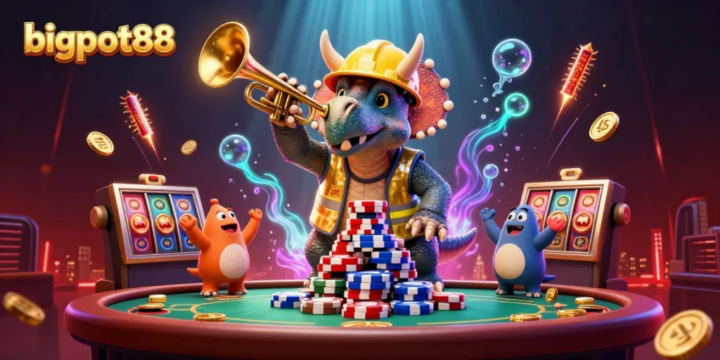 Experience thrilling gaming decisions at bigpot88 with colorful card tables and exciting chip stacks.