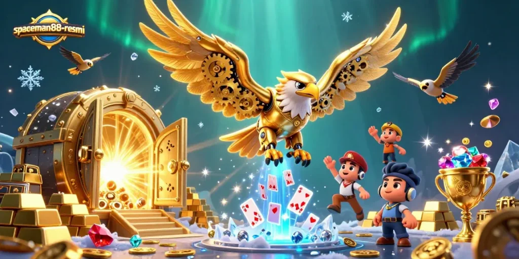 Experience the thrill of winning with spaceman88-resmi in this captivating casino scene.