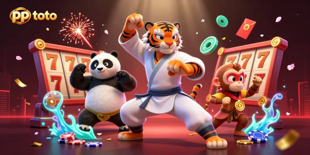 Engage with the enchanting world of pp toto, where a kung fu tiger and his disciples enjoy thrilling gaming moments.